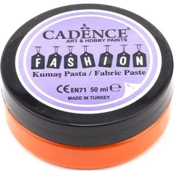 Speciální výtvarná barva 3D textilní pasta 50 ml - oranžová -