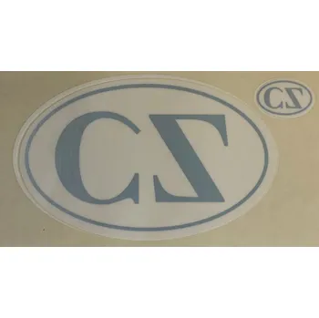 Samolepicí dekorace na vozidlo Samolepka papírová CZ velká vnitřní