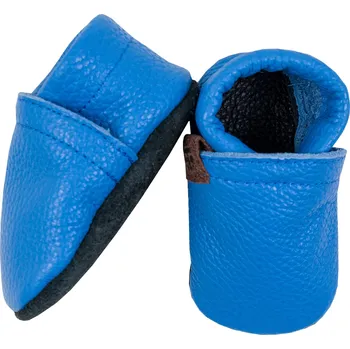 Capáčky modré kožené capáčky
