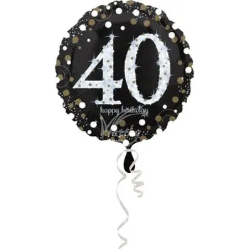 Zábavní pyrotechnika Balón fóliový 43 cm Sparkling Gold - 40 let