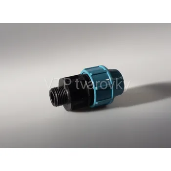 Vodovodní potrubí DONSEN PPS přechod s vnějším závitem PLAST Redukce: 50 x 6/4”