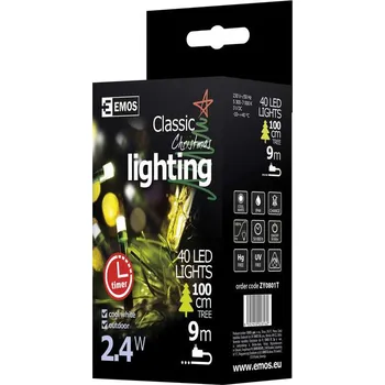 Vánoční světelný řetěz EMOS EMS001 řetěz 40 LED studená bílá