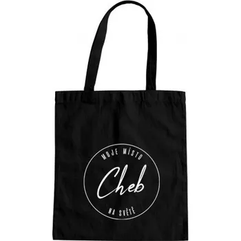 Žertovný předmět Cheb - moje místo na světě - taška s potiskem- Tričkový.cz