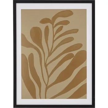 Bloomingville, Obraz v rámu Vigy hnědý / černý42x32 cm| hnědá