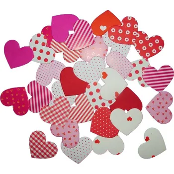 BD-Tova Dekorativní výseky z kartonu - Srdíčka - 3,5 cm, 33 ks