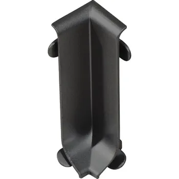 Stavební profil AP38 roh k soklové liště vnitřní ACARA, hliník lakovaný matná černá, 100 mm, 2 ks