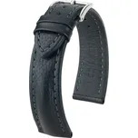 Kožený řemínek Hirsch Lucca L 04902050-2, černý, teletina, délka L, Quick Release - 22 mm