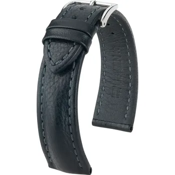 Řemínek na hodinky Kožený řemínek Hirsch Lucca L 04902050-2, černý, teletina, délka L, Quick Release