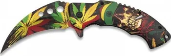 Bojový nůž Martinez Albainox Nůž zavírací 3D Marijuana hladké ostří