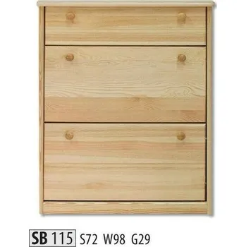 Botník Drewmax Botník SB115 masiv (Barva dřeva: Dub)