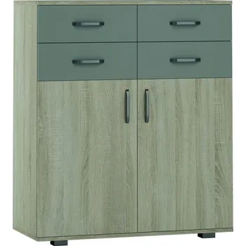 Komoda Komoda kombinovaná dub sonoma/šedá OLIVIA K11