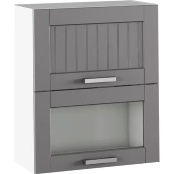 Kuchyňská skříňka Tempo Kondela Horní skříňka, tmavě šedá/bílá, JULIA TYP 8