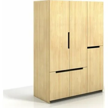 Šatní skříň Visby Šatní skříň Bergman 3D5S, borovice masiv (Barva dřeva: Bílá)