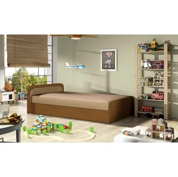 Postel EltapMeble Postel Parys levá 80x190cm, matrace, úložný prostor - Sawana 14 (barva potahu)