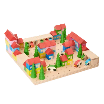 ostatní stavebnice Stavebnice MĚSTEČKO, 89 dílů