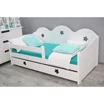 Maxi-Drew Dětská postel Miki 80x160, borovice + rošt a úložný prostor, bílá