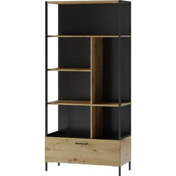 Knihovna Casarredo Regál LUCAS 16 dub artisan/černá mat