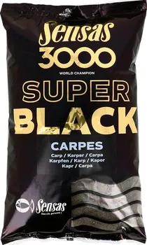 Návnadová surovina Sensas 3000 Super Black Carpes 1 kg