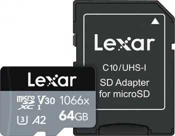 Paměťová karta Lexar microSDXC 64 GB UHS-I + SD adaptér (LMS1066064G-BNANG)