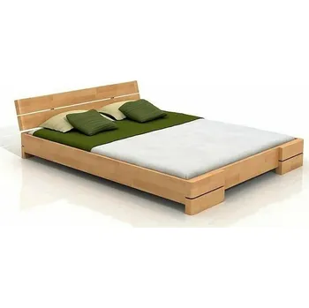 Postel Visby Postel Sandemo 200x200 cm, buk masiv (Barva dřeva: Ořech, Volba roštu: 14-laťkový rošt)