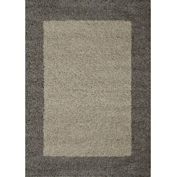 Koberec Vopi Kusový koberec Life Shaggy 1503 taupe (Varianta: Kulatý průměr 120 cm)