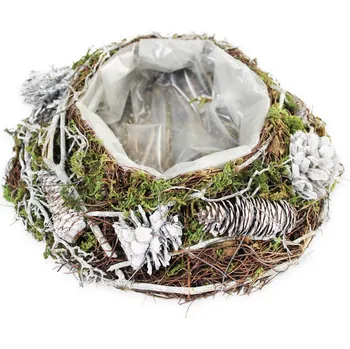 Zahradní dekorace Miska obal 20cm natural (532593)