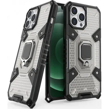 Pouzdro na mobilní telefon MG | MG Capsule Ring plastový kryt na iPhone 13, černý