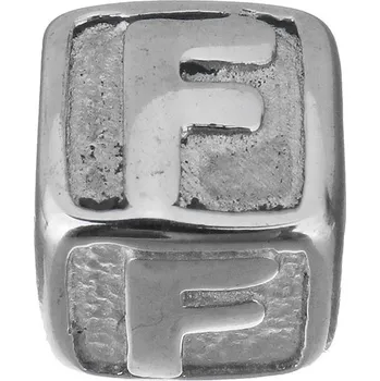 Šperk Šperky4U Navlékací ocelový přívěsek korálek - písmeno - K0011-F