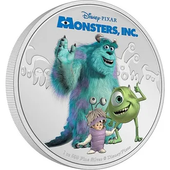 PŘÍŠERKY S.R.O. coin Disney Pixar Monsters Inc. 20th Anniversary - 1 oz stříbrná mince