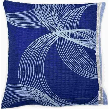 Povlak na polštářek Bellatex Povlak na polštář krepový 40 x 40 cm modrá elipsa