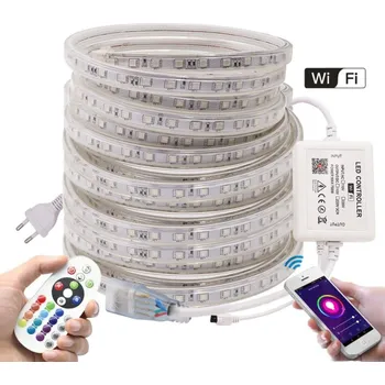 LED páska KOLORENO Napájecí adaptér Bluetooth s ovladačem pro LED pásek RGB 230V