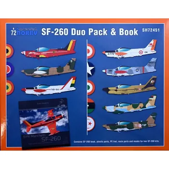 Plastikový model 1/72 SIAI-Marchetti SF-260 Duo Pack & Book