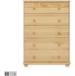 Drewmax Komoda KD114 masiv (Barva dřeva: Borovice)