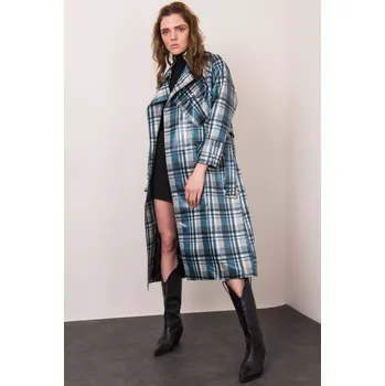 Dámský kabát Dámský kabát 14463 - BSL modrá-béžová L