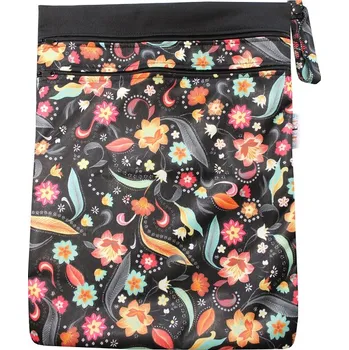 Pytel na pleny Breberky Pytel PUL dvoukomorový - Noční květy L