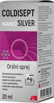 Ústní sprej ARKONA LABORATORIUM FARMA Coldisept nanoSilver orální sprej 20 ml
