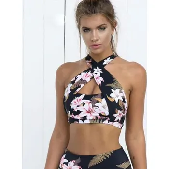 Dámský Sportovní top Fitness Flowers, Velikost M (MEDIUM) Carla 180519074755T