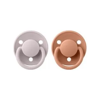 dudlíky BIBS De Lux dudlíky z přírodního kaučuku vel. 1, pink plum / peach