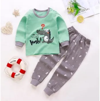 Chlapecké pyžamo Krásná barevná pyžámka pro děti 1-6 let Varianta: krokodýl, zeleno-šedá, Velikost: 2 roky