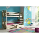 Vomaks Patrová postel PP 003, Rozměr : 180 cm x 80 cm , Povrchová úprava : Bezbarvý ekologický lak