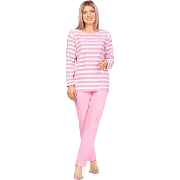 Dámské pyžamo Regina dámské pyžamo froté 975 - růžová, S (Dámské pyžamo dlouhé)