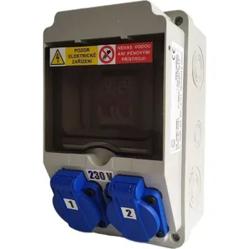 Rozvaděč Stavební rozvaděč s jističi SRZ 21307 - 2x230V, IP44