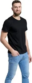 CityZen Bavlněné tričko proti pocení s kulatým výstřihem černé