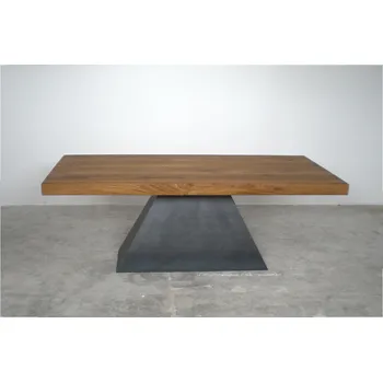 Jídelní stůl HAHNHOLZ Dubový jídelní stůl s pyramidovou nohou Objednat v délce: 200 cm, šířka: 80 cm, výška: 80 cm