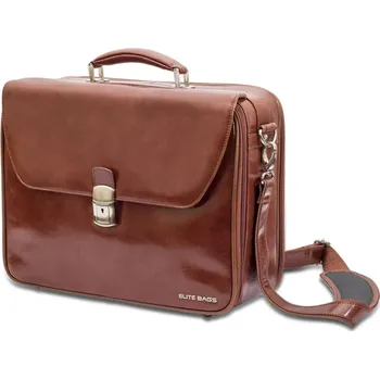 Lékárnička Elite Bags DOCTOR’S kožená taška Barva: Hnědá