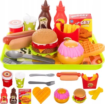 Dětská kuchyňka ISO 11475 plastový Fast food set pro děti
