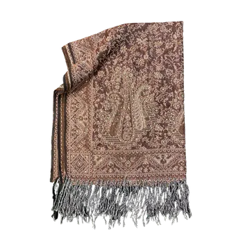 Šála Top textil Šála s bohatým vzorováním Vínovo hnědá