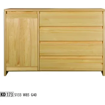 Nábytek Drewmax Komoda KD173 masiv (Barva dřeva: Ořech)