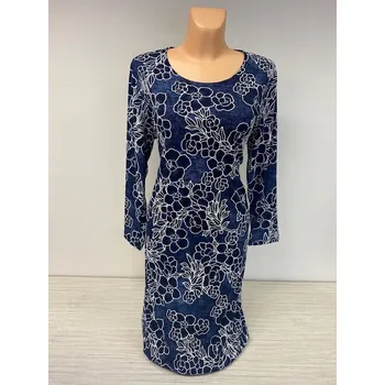 Dámské šaty damské šaty, Barva Modrá, Velikost XXXL 54, Materiál 98% Polyester 2% Lycra