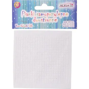 Lepicí čtverečky pěnové 4x4mm,440ks oboustranné